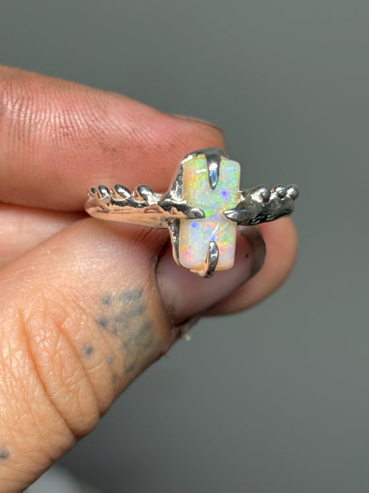 Rectangle opal ring