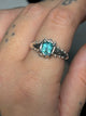 Blue tourmaline ring