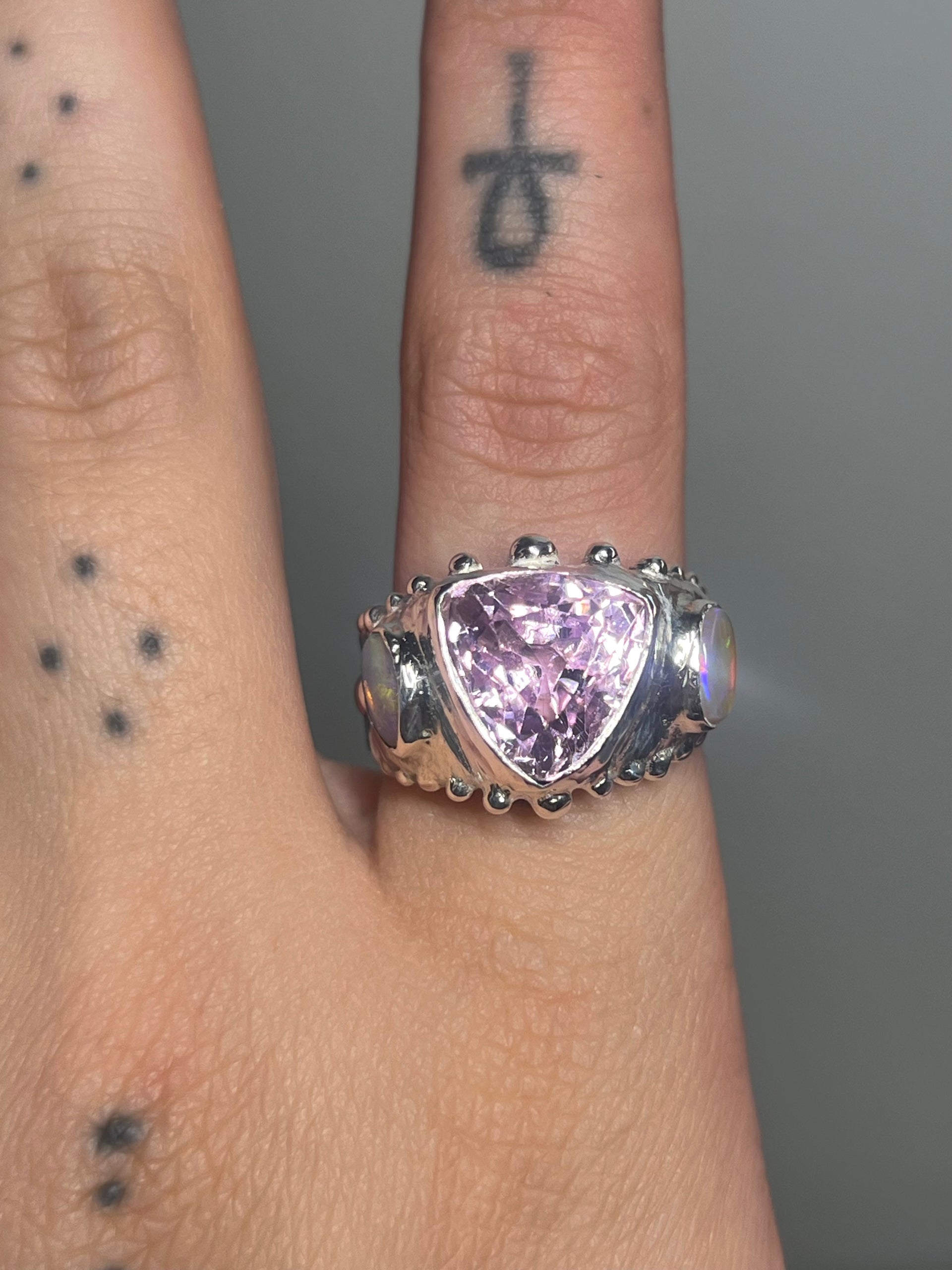 Kunzite ring