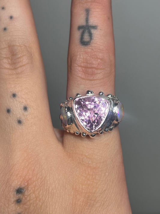 Kunzite ring